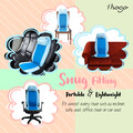 [Apply Code: 6TT31] Ihoco Spiral S Portable 5 in 1 Mobile Seat Massager*